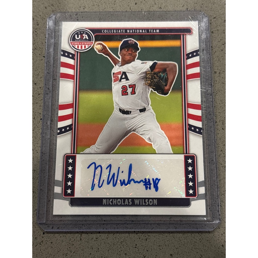 2024 Panini USA Baseball Stars & Stripes Nicholas Wilson Auto NTS-NW Collegiate